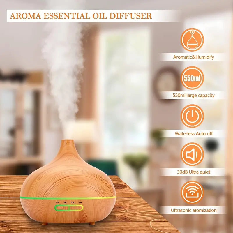 Ultraschall Aroma Diffuser mit Fernbedienung – Luftbefeuchter für groß