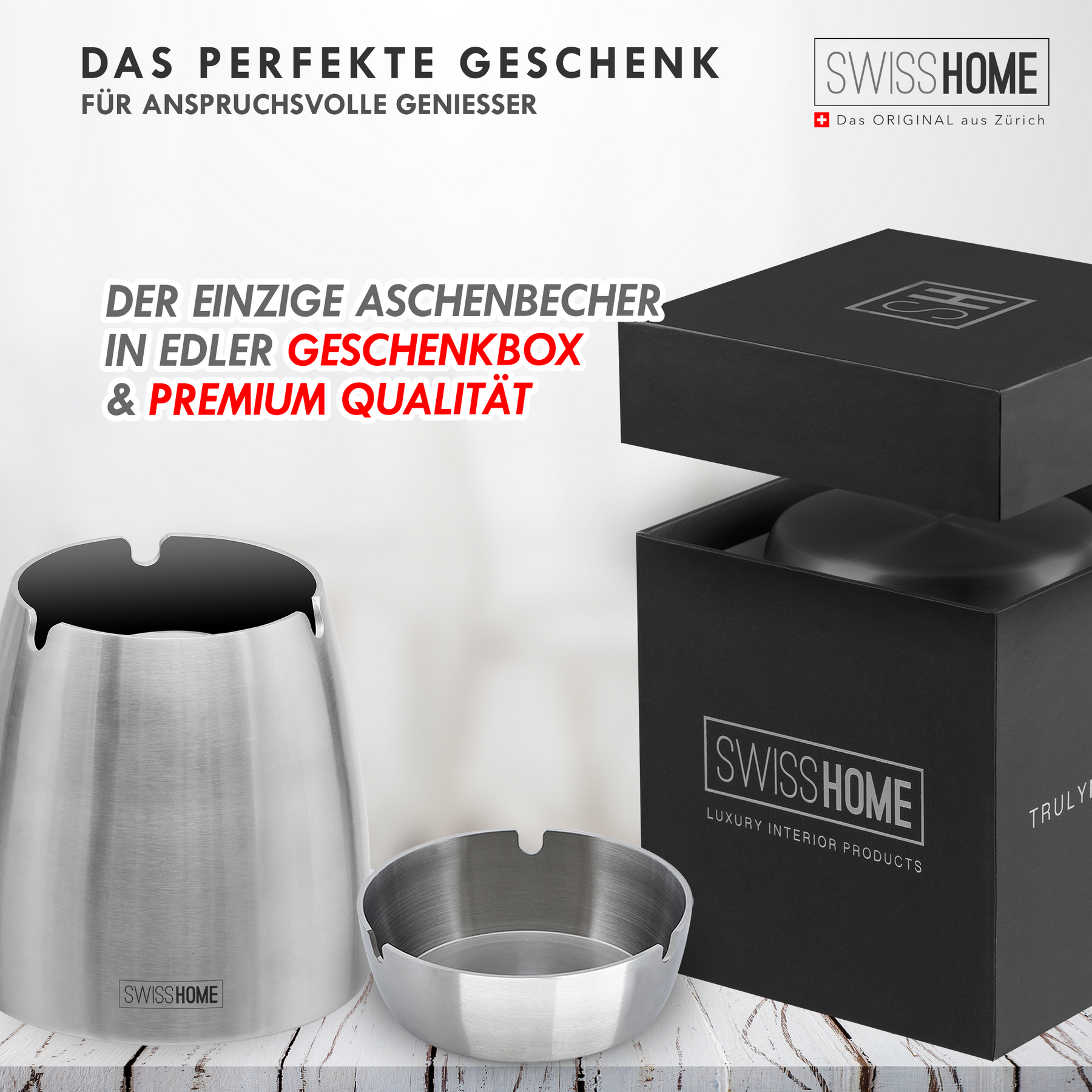 Rauch Geruchloser Aschenbecher Edelstahl Deckel – Perfekt - Temu Switzerland